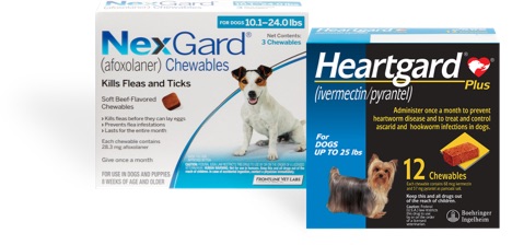Nexgard and heartgard packages 