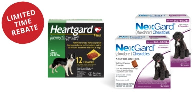 Limited time offer for the Heartgard and Nexgard combo offer